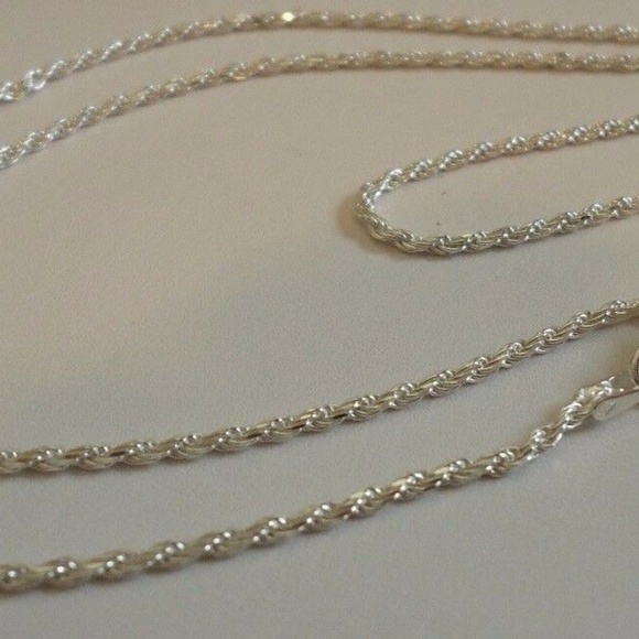 Italian 18" Rope Chain Made with Real 925 Sterling Silver - Picture 4 of 5